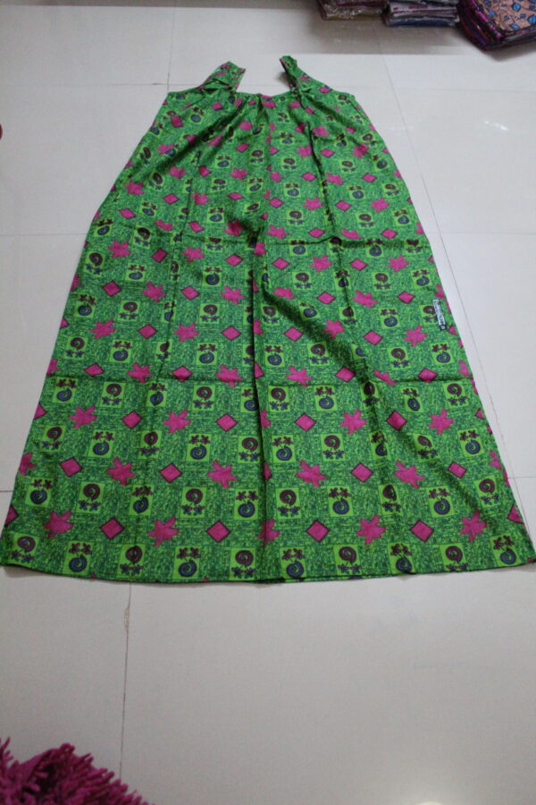 Green Pink Round Neck Nighty (Code:N375N06)