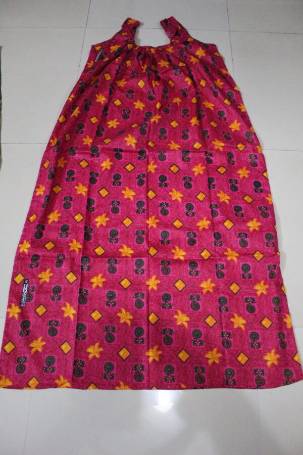Pink & Yellow Round Neck Nighty (Code:N375N21)