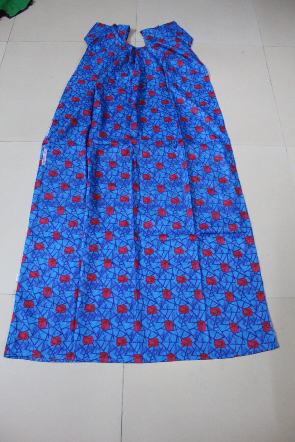 Sky & Red Round Neck Nighty (Code:N375N15)