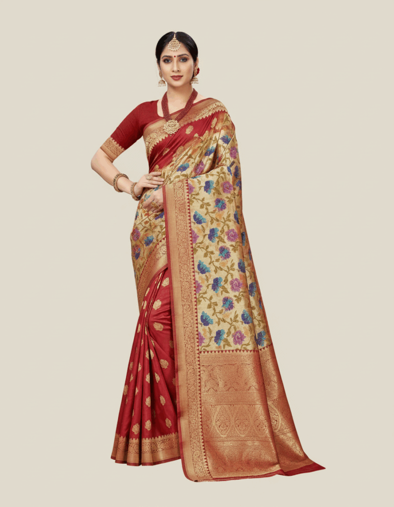 Makeup Red Silk Saree (Code:S2750N24)