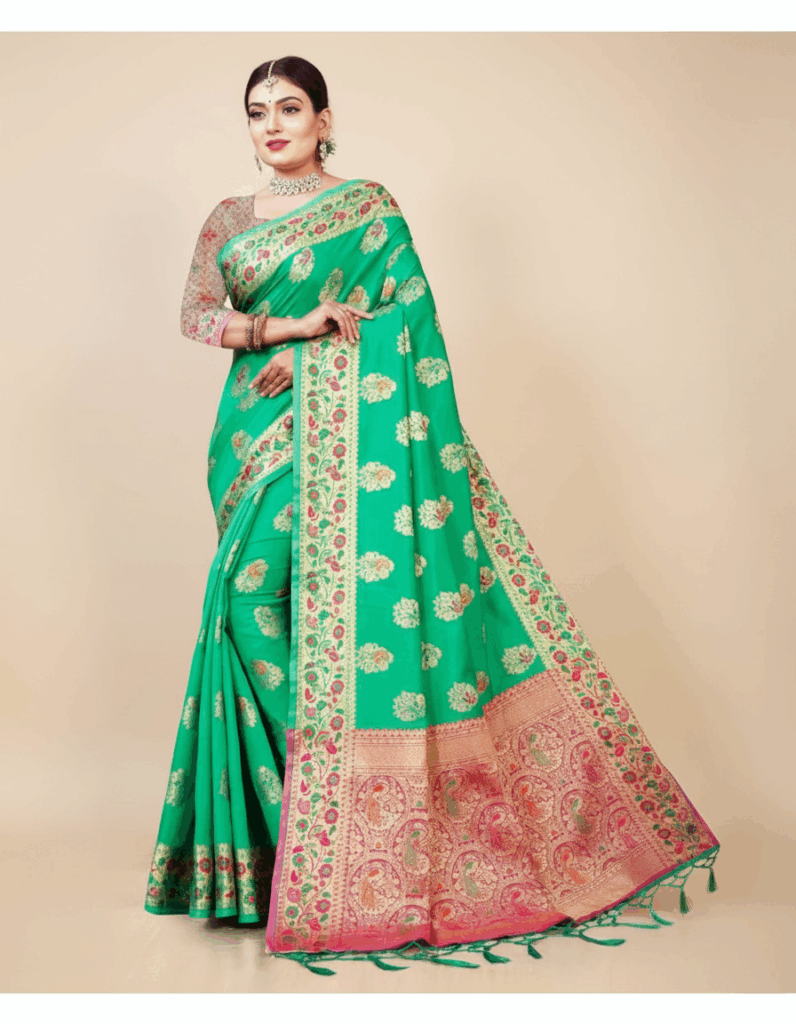 DNA Keshari Silk Leafy Green (Code:S2250N48)