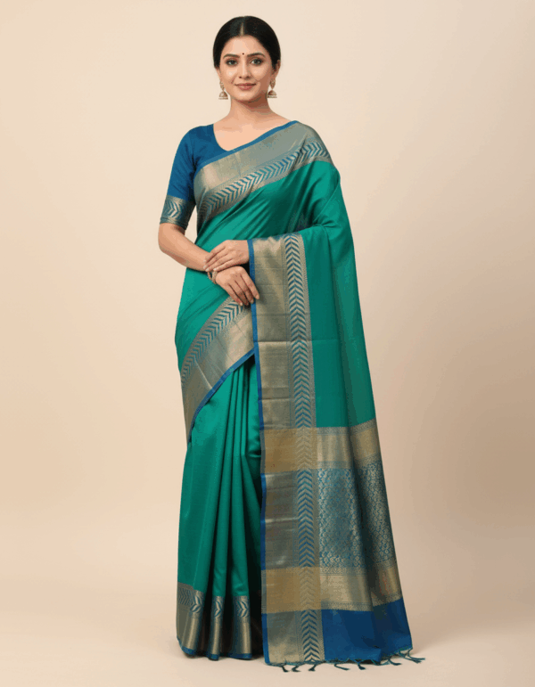 Bangladeshi Tant Green Color (Code:S1250N01)