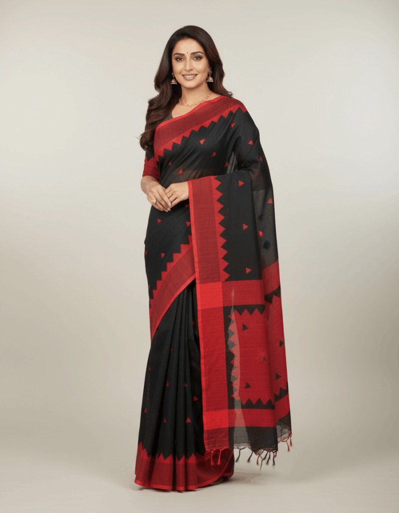 Aplic handloom Red with Black (Code:S1525N49)