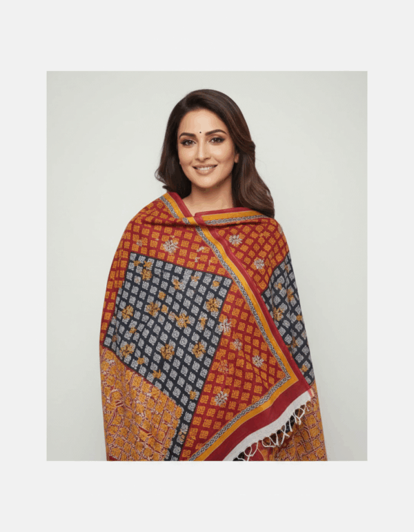 Batik Malmal Maroon with Black  (Code:S499N139)