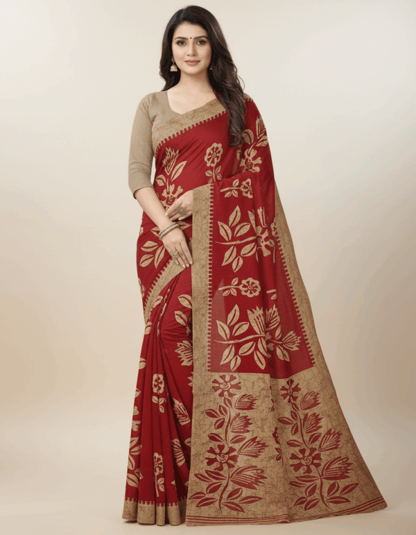 Mala Rajbhog Cotton Maroon 5.5 Mtr (Code:S450N113)