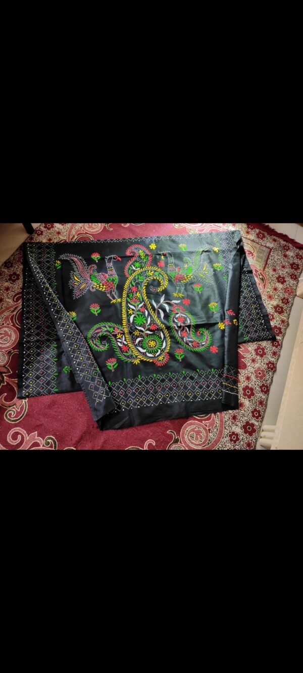 Kantha Stitch - Black Color (Code:S1299N04)