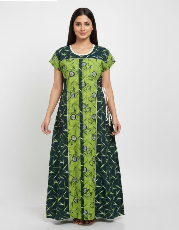 Leafy Green A Line Cut Nighty (Code:N410M36)