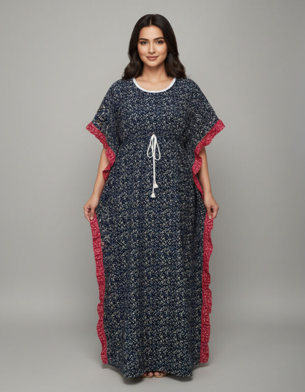 Midnight Blue Frill Kaftan (Code:N399M85)