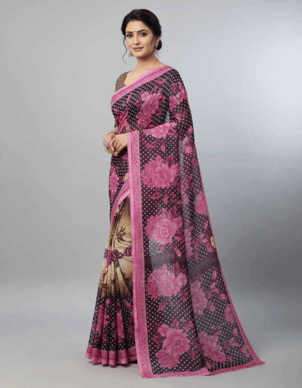 Synthetic Chiffon Saree Purple (Code:S499N125)