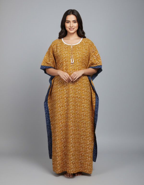 Mustard Yellow Frill Kaftan (Code:N399M84)