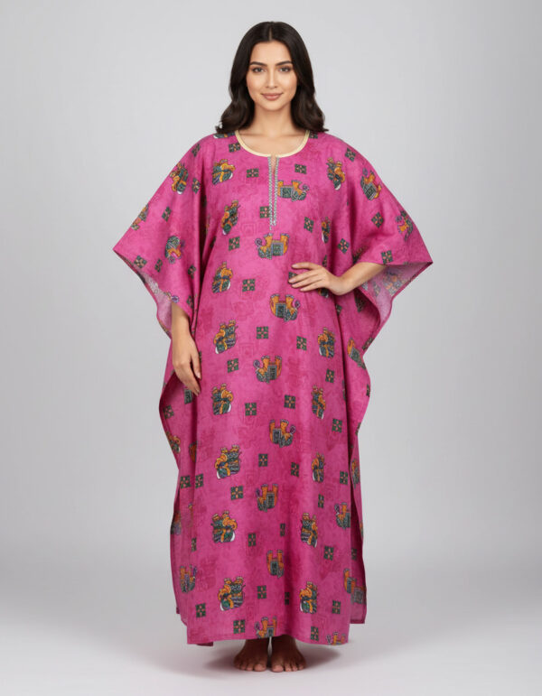 Pink Elephant Figure Kaftan (Code:N385M79)