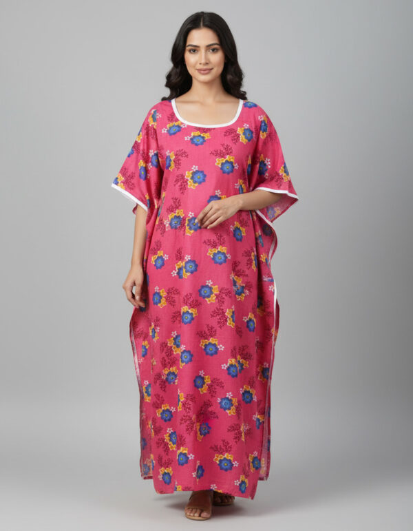 Pink Flower Kaftan (Code:N375M80)