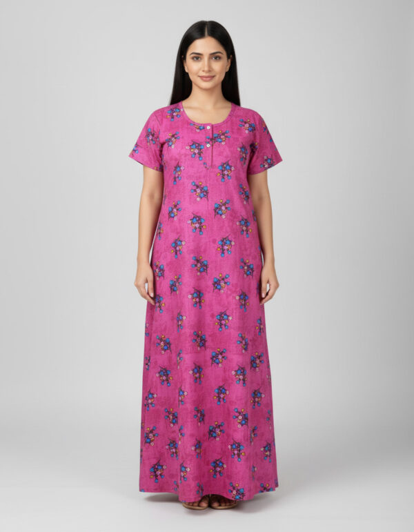 Pink A Line Cut Nighty (Code:N375M5)