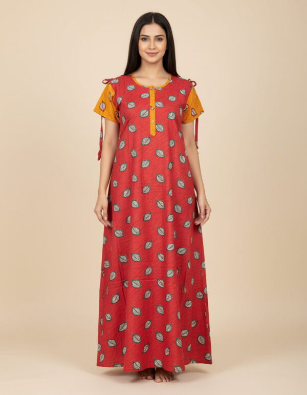 Red A Line Cut Nighty (Code:N399M30)