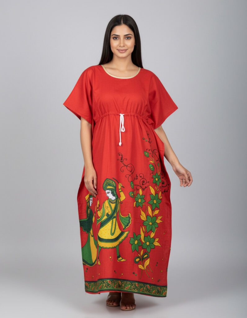 Red Figure Kaftan (Code:N375M76)