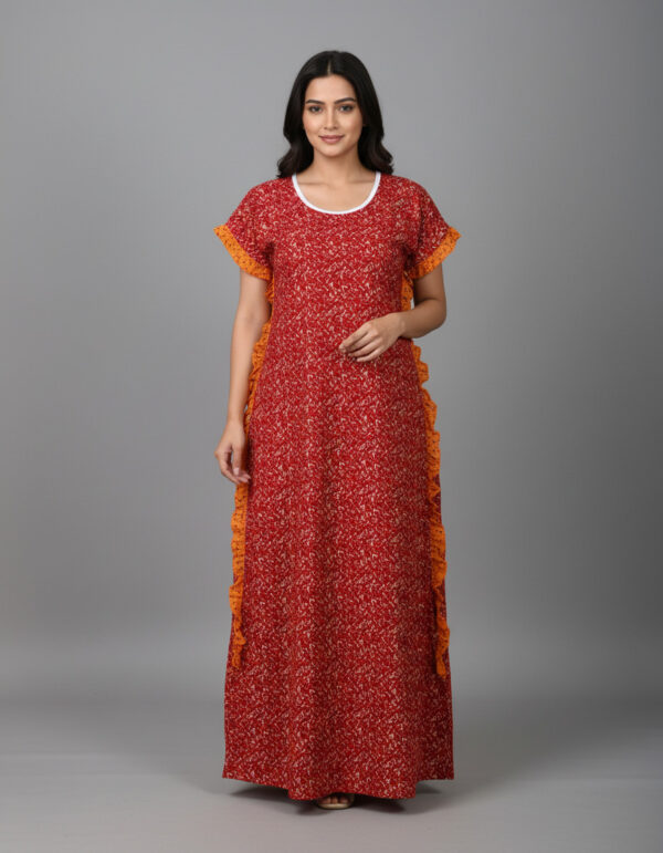 Red Frill Kaftan (Code:N399M86)