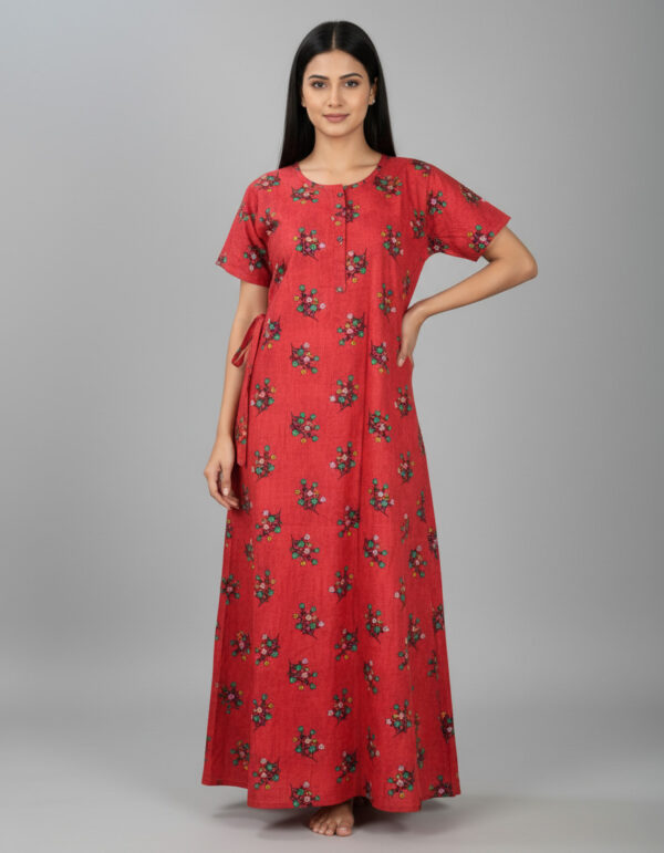 Red A Line Cut Nighty (Code:N375M4)