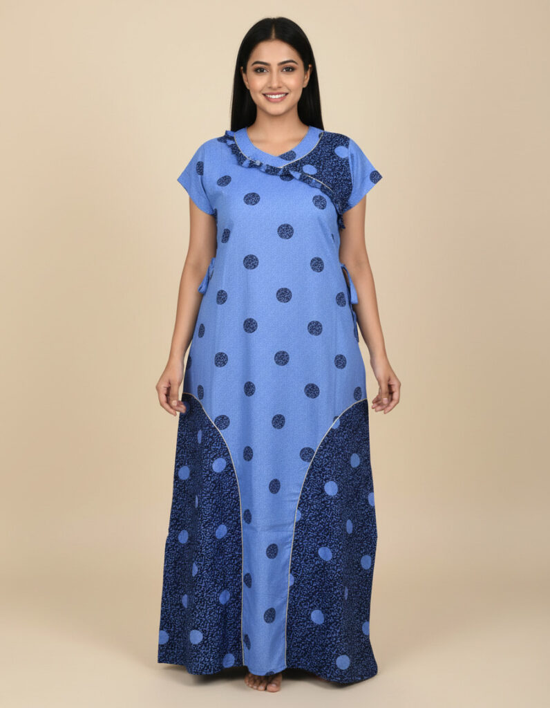 Sky Rashmoni Jacket A Line Cut Nighty (Code:N410M46)