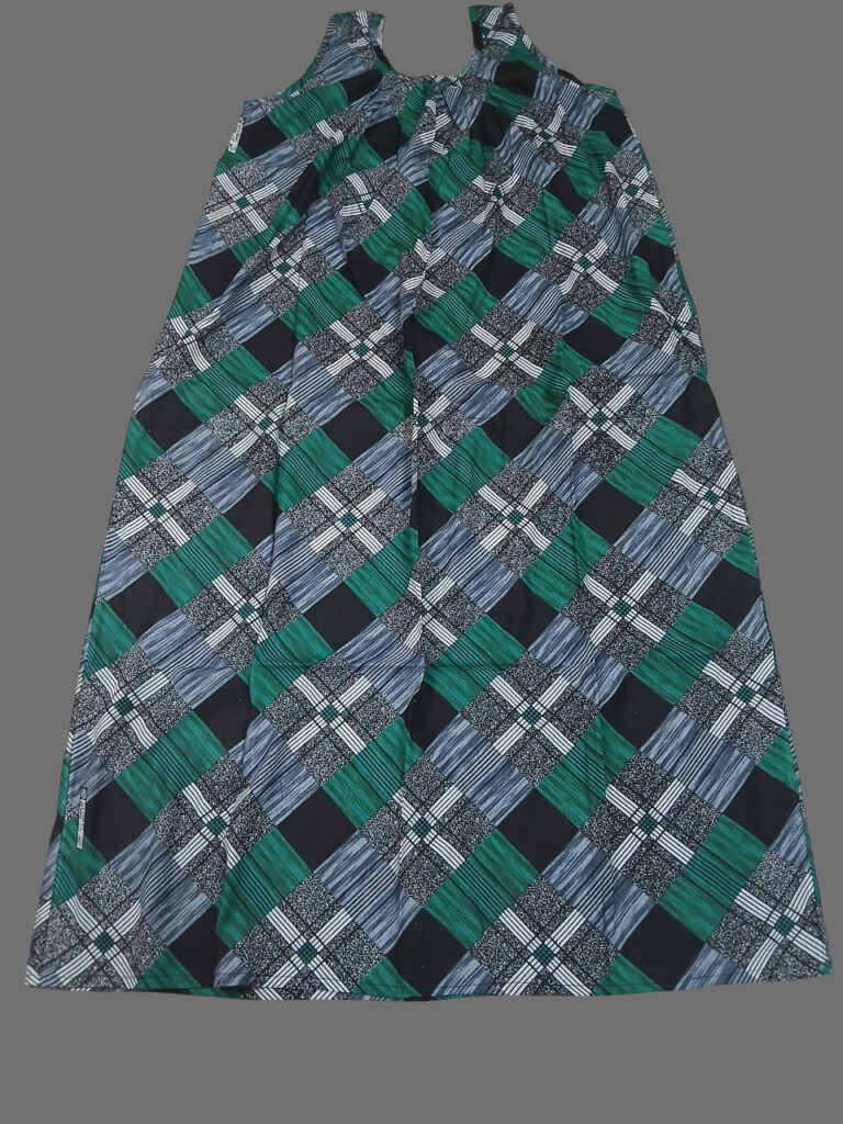 Ash with Green Geometric Print  (Code:N350P35)