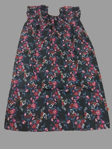 Black with Pink Floral Print  (Code:N350P04)
