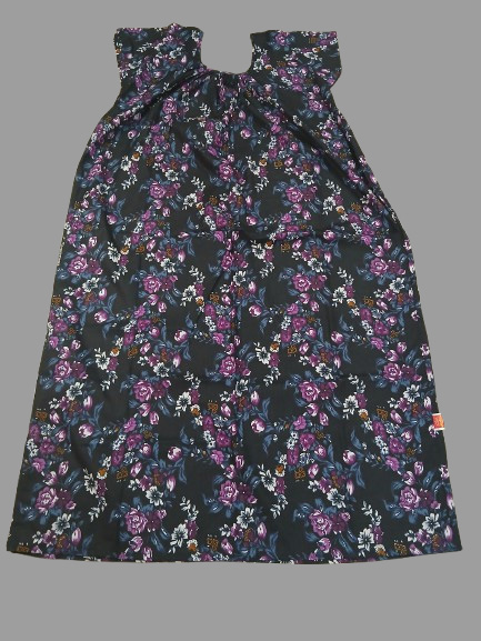 Black with Purple Floral Print  (Code:N350P05)