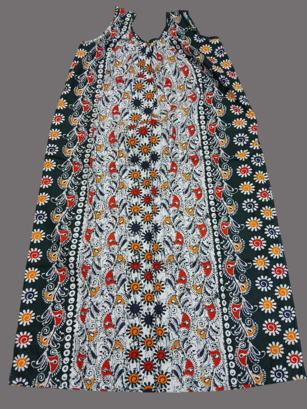 Bottle Green Floral Batik  (Code:N375P56)