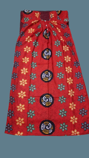 Golgola Red Round Panel Batik  (Code:N370P14)