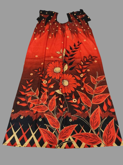 Orange Big Floral  (Code:N350P17)