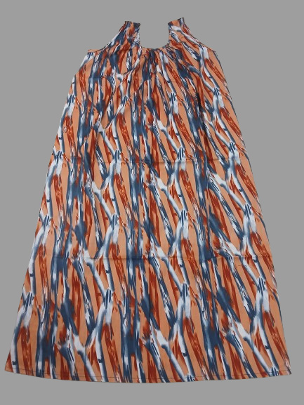 Orange Tiger Print  (Code:N375P79)