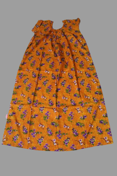 Orange with Purple Floral  (Code:N350P19)