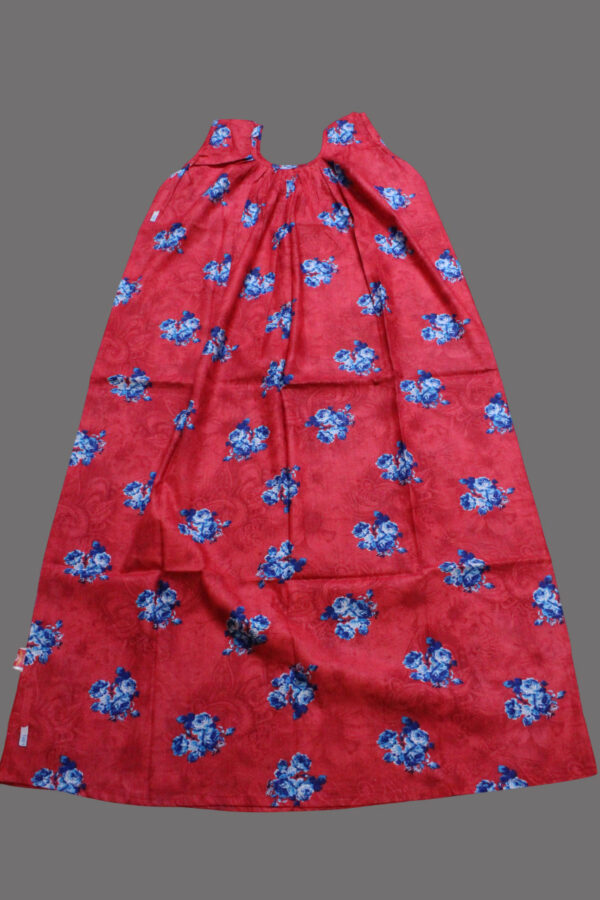 Red with Blue Floral  (Code:N375P85)
